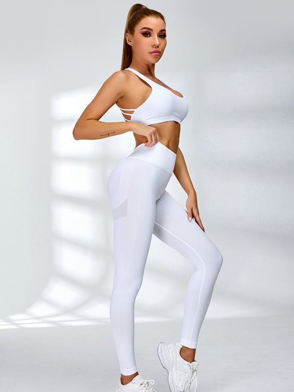 ZASUWA Female Sexy Deep V Back Scrunch Bum Tracksuits