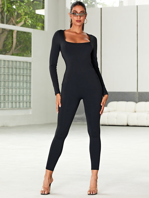 ZASUWA Female Unique Cutout Cross Booty Jumpsuit