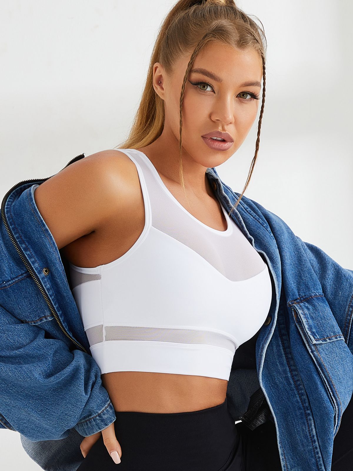 ?ZASUWA Female Mesh Shockproof Glamorise Sports Bras