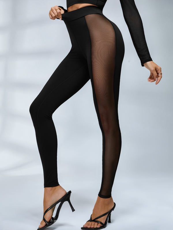 ❤ZASUWA Female Sexy Sheer Mesh Seamless Leggings
