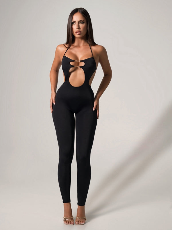 ❤ZASUWA Female Hollow Out Backless Jumpsuit